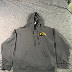 Batman DC Comics Hoodie Pullover Jacket Size L Gray NWT Retro